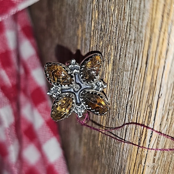 New Congac quartz Sterling Silver Ring - Picture 8 of 8